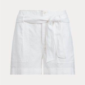 Lauren Ralph Lauren belted linen shorts sz 16